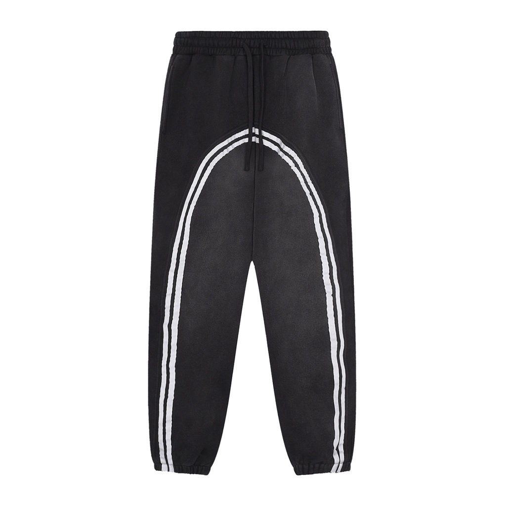 Sun Fade Contrast Tape Fleece Jogged Sweatpants